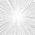 点線の効果線・集中線イラスト素材