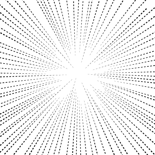 点線の効果線・集中線イラスト素材
