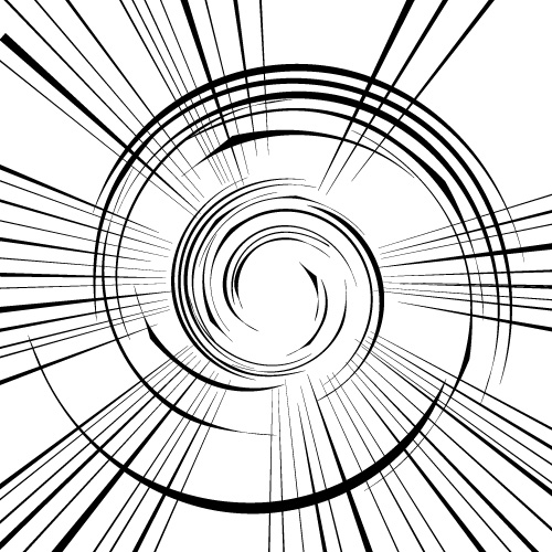 直線と螺旋の効果線・集中線