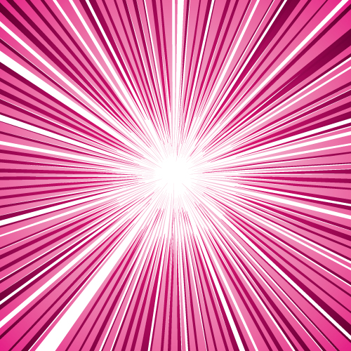 ピンク色の集中線