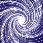 紫色の中央に集中する直線と螺旋の複合効果線