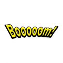 「Booooom!」英語の爆発効果音イラスト素材