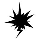 雷のような刺々しいふきだし素材