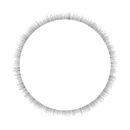 心のなかで思いふける、円形の吹き出し素材